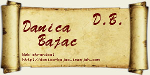Danica Bajac vizit kartica